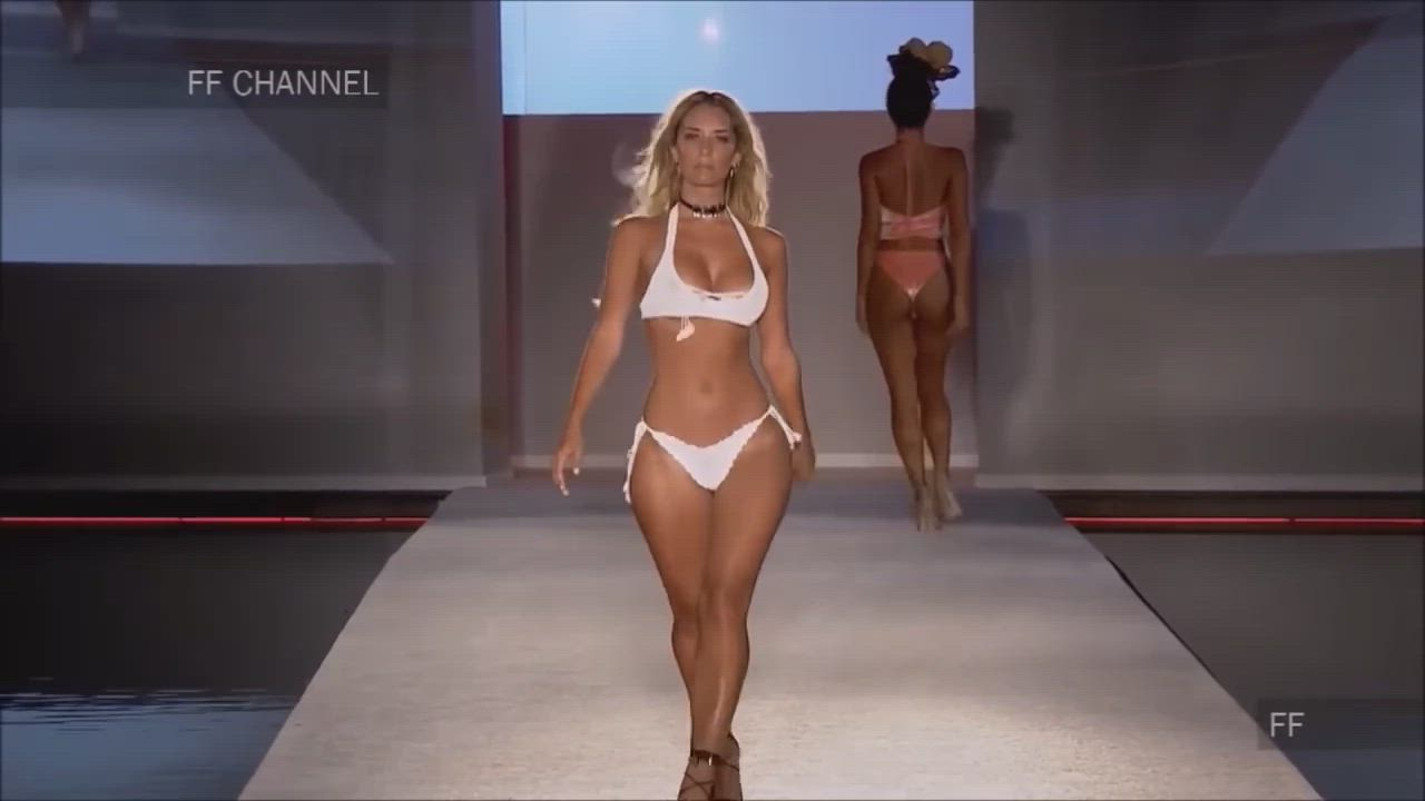 Big Ass Bikini Blonde Jiggling gif