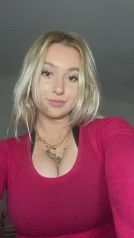 big tits blonde tiktok gif