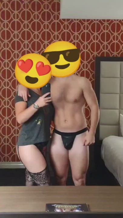 Bisexual Couple Fishnet gif