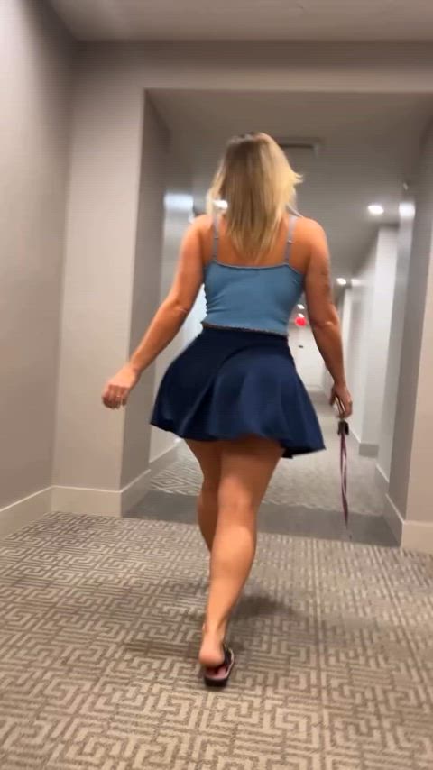 blonde candid dress white girl gif