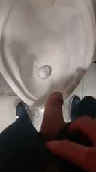 Big Dick Peeing Public gif