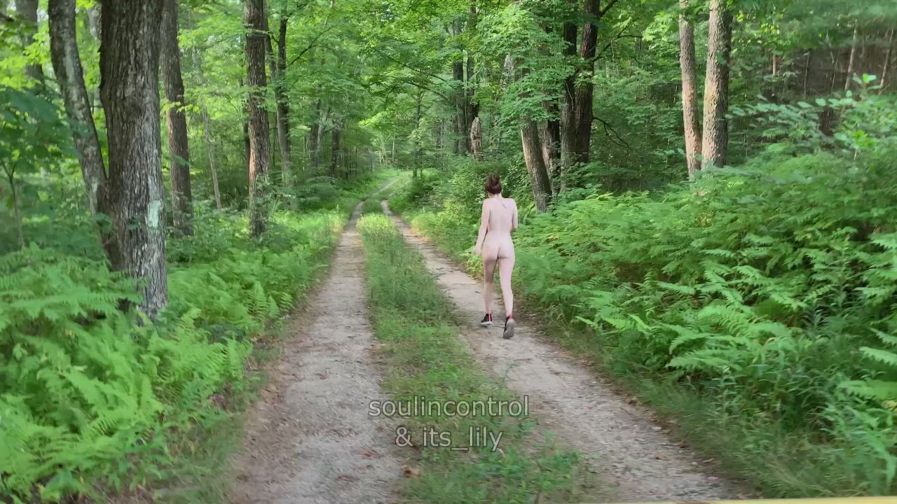 [OC] My girlfriend's very first streaking dare, right next to a road