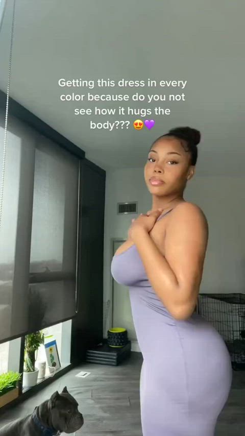 big ass dress ebony thick gif