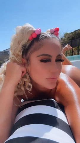 ass big ass booty pawg pool gif