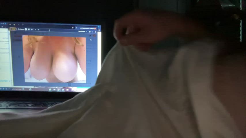 big dick big tits masturbating gif