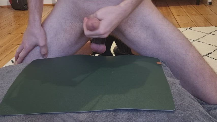 Ruined my orgasm, slapped my balls and played with the cum afterwards