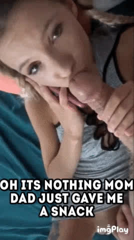 blowjob caption cock worship step-dad gif