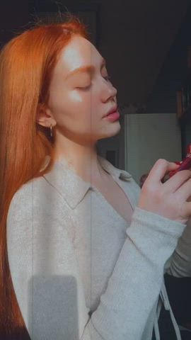 Lipstick Lipstick Fetish Redhead gif