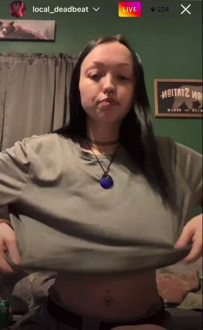 pierced teen tits titty drop gif