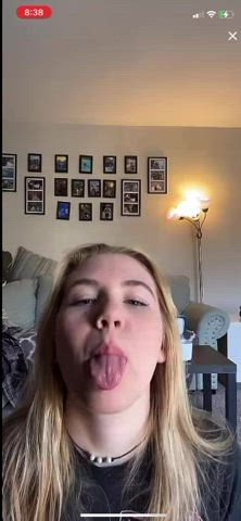 Ahegao TikTok Tongue Fetish gif