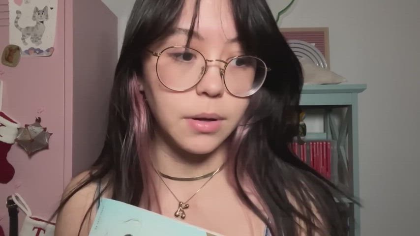 asmr asian beautiful close up glasses sexy sexy voice tongue gif