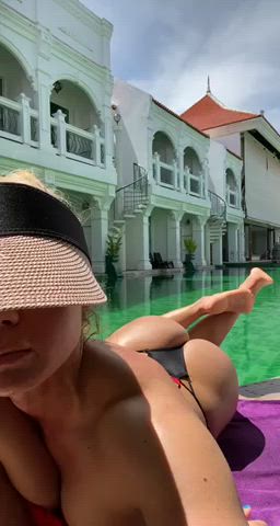 Bikini Booty Fitness Muscular Girl Tanlines Tanned gif