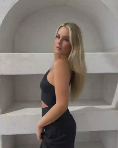 Blonde Dressing Tight gif