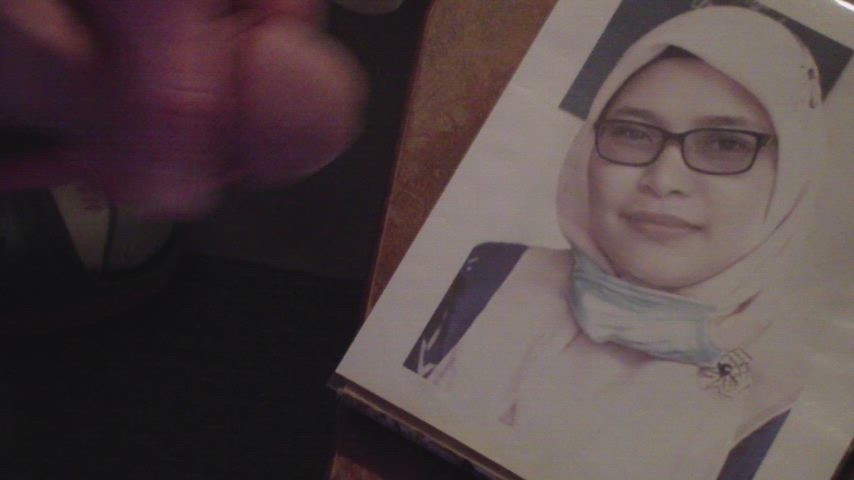 facial glasses hijab tribute gif