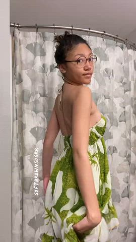 asian ass babe cute ebony onlyfans petite solo gif