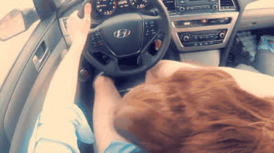 Blowjob Car Couple Real Couple Redhead gif