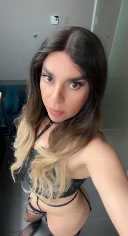 latina schoolgirl trans woman gif