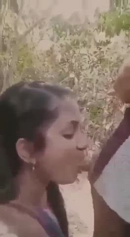 Bangladeshi GF blowjob till his BF cums in jungle[Full video link 👇]