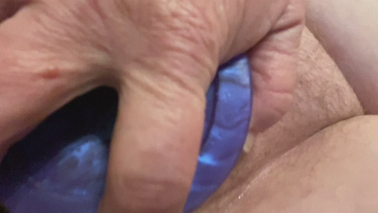 Close Up Gape Huge Dildo gif