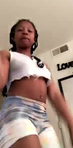 African American Amateur Ass Dancing Ebony Homemade Teen TikTok Twerking gif