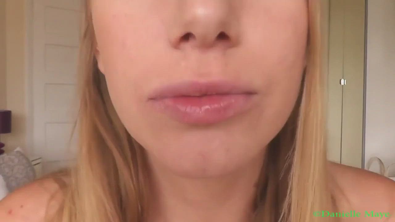 Blonde Cum In Mouth POV gif