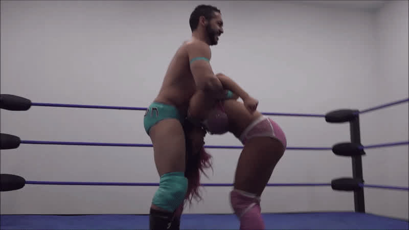 mexican pink wrestling gif