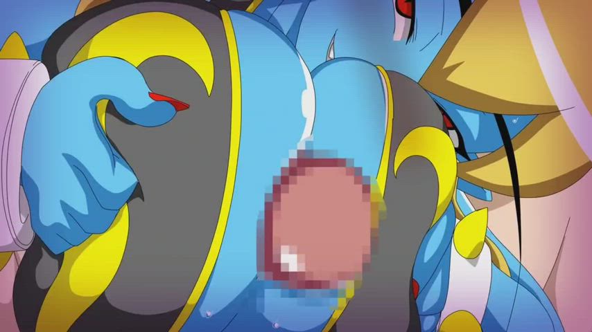Animation Anime Cartoon Cum On Tits Elf Erotic Futanari Hentai Titty Fuck gif