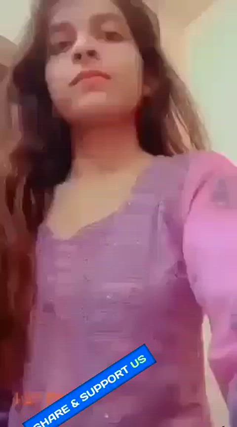 bouncing tits cute desi groping nipples petite selfie small tits gif