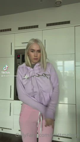 big tits blonde tiktok gif