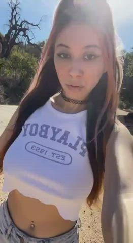 Big Tits Boobs Bouncing Tits Close Up Flashing Latina Natural Tits Outdoor Tits gif