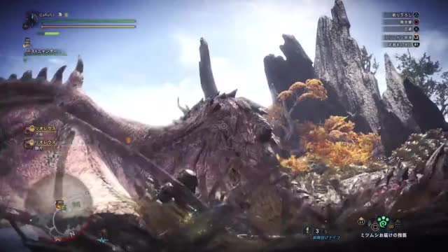 【MHW β】リオレウスの狩猟 片手剣ソロ 6分台