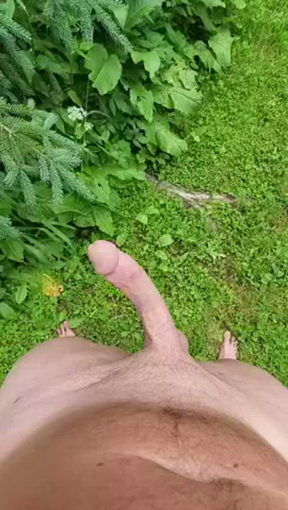 Forget the clever titles - I like to show my cock off outside (m)
