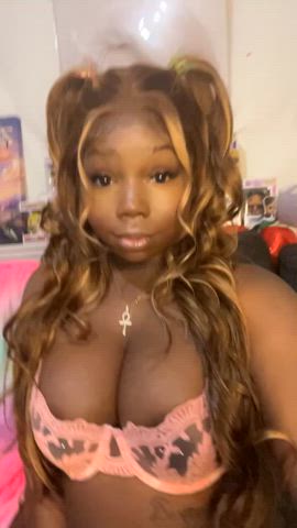 Ebony Teen Is Bored From Collage