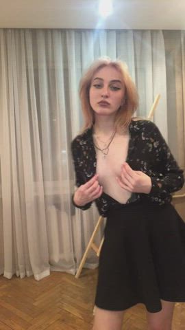 Blonde Dancing Striptease gif