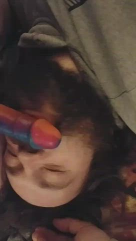 amateur blowjob dildo gif