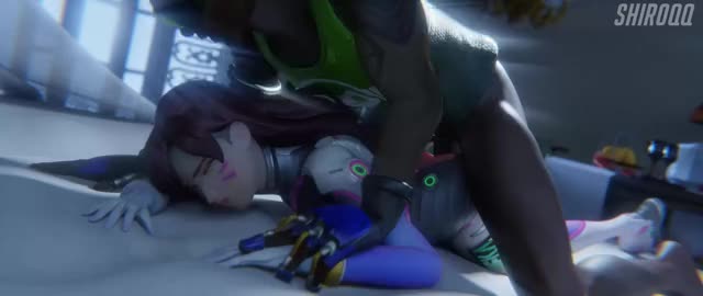 3D, Animated, Blender, D.Va, Lucio, Overwatch, Shir0qq