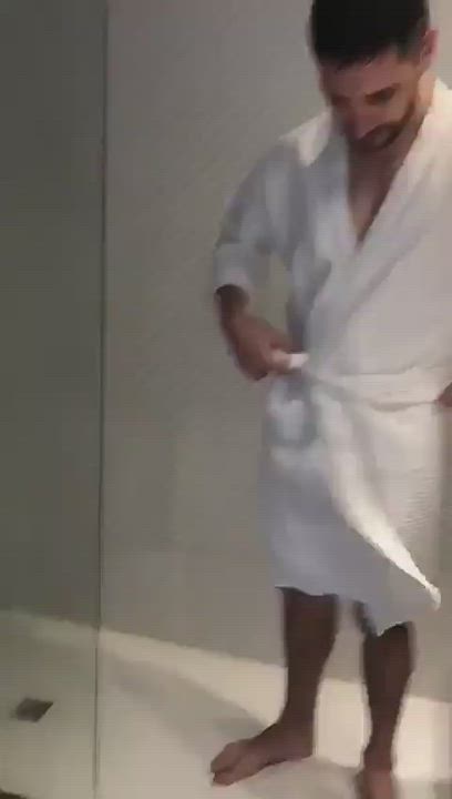 Big Dick Robe Uncut gif