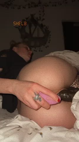 anal blonde dildo double penetration natural tits pussy wet pussy gif