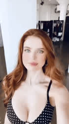 Big Tits Model Redhead gif