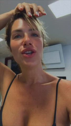 big tits bikini blonde brazilian celebrity cleavage milf gif