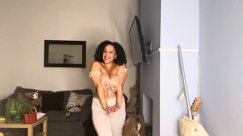 big tits natural tits saggy tits see through clothing sheer clothes tits gif