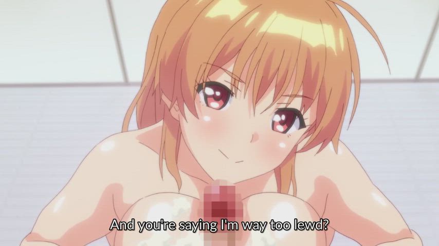 anime bathroom boobs cumshot hentai soapy titty fuck animated-sex hanime gif