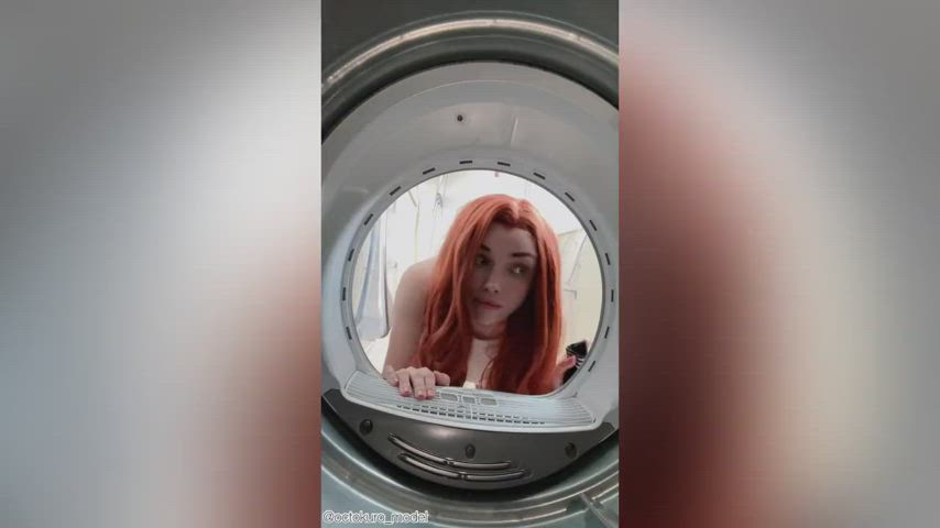 Stepsister stuck in washing machine.