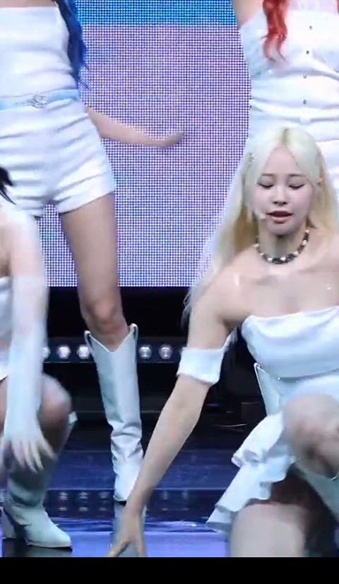 big tits blonde kpop gif