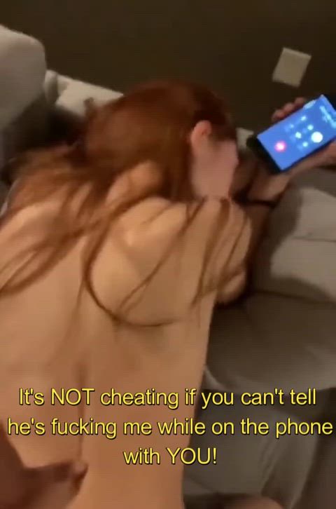 cheat cheating interracial phone gif