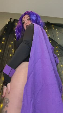 ass cosplay emo goth raven thick gif
