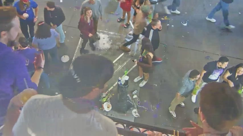 New years eve flashers on bourbon street