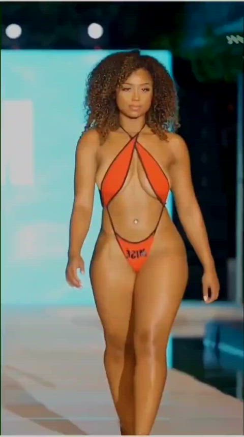 ass babe big ass bikini booty natural tits walking gif