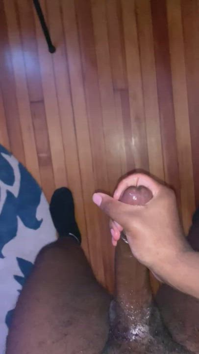 BBC Ebony Male Masturbation gif