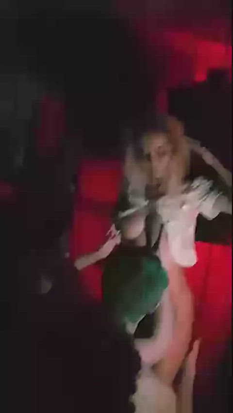 blonde dancing exhibitionist groping party public sex parties gif